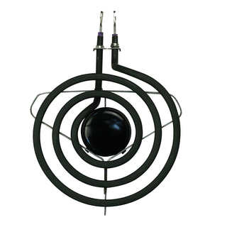 small style a coil element with 3 turns and delta bracket on white background.