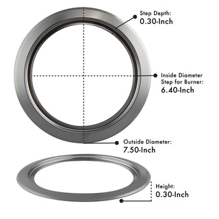 Style D Heavy Duty Chrome Trim Rings with measurements