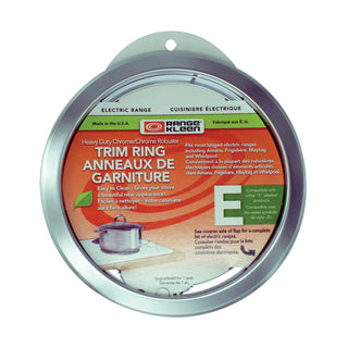 Range Kleen Style E Heavy Duty Chrome Trim Rings packaging on a white background