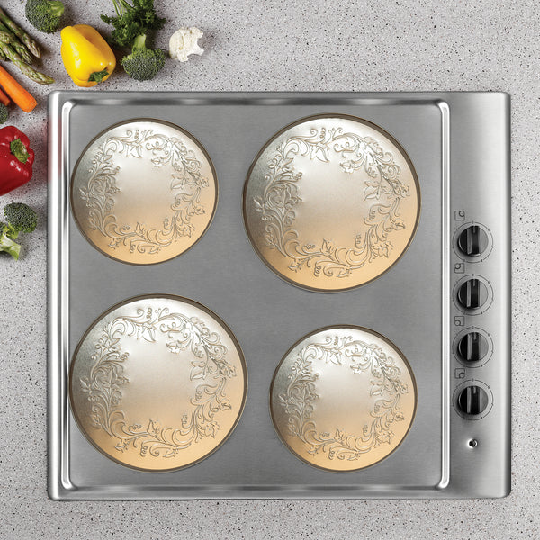 5099 Ivy Embossed Copper 4 Pack Licensed Round Burner Cover Set by Joanne  Fink of Zenspirations