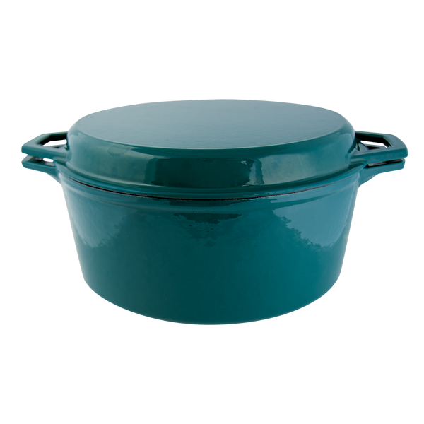 TF247A 7 Quart Enameled Cast Iron Dutch Oven with Grill Lid by Taste o –  RangeKleen