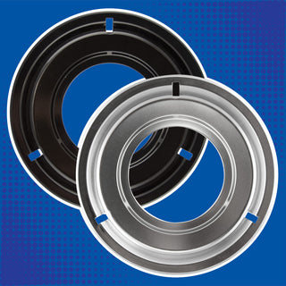 Style G Black Porcelain and Chrome Drip Pans