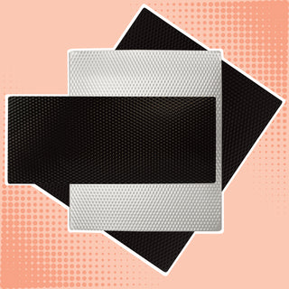 selection of black  matte and silver counter mats in different sizes