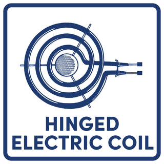 picture of a hinged coil element for a stove top