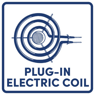 drawing of a plug-in electric coil element for a stove top