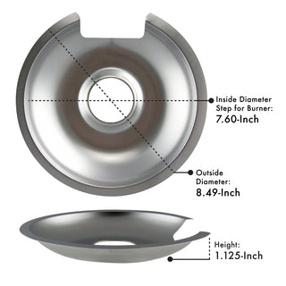 Style D Heavy Duty Chrome Drip Pans
