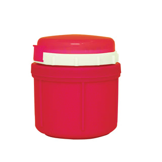 10 ounce red food jar