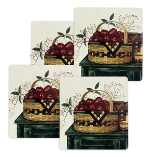 set of four basket collection hot pads
