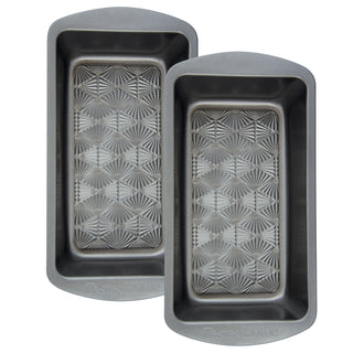 Two pieces taste of home loaf pans overhead empty pan