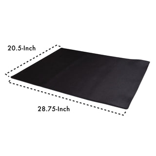 Black mat with dimensions 20.5-inch by 28.75-inch on a white background