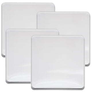 Four pack white square metal burner covers for gas stoves