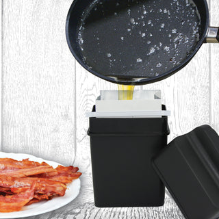 Pouring grease into Fat Trapper System