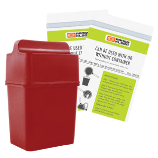 Red Container Fat Trapper System with 2 Replacement bags on white background