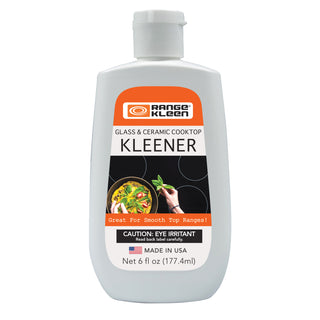 Range Kleen glass and ceramic cooktop cleaner in packaging on a white background