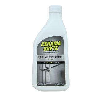 Ceramabryte stainless steel polish on white background