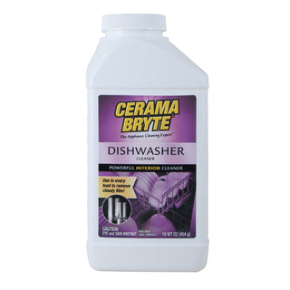 Ceramabryte Dishwasher cleaner bottle on white background