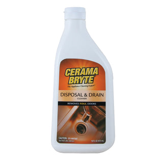 Ceramabryte disposal and drain cleaner bottle on white background