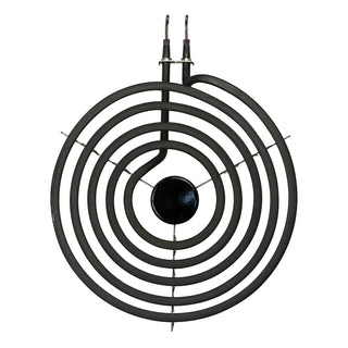 Style a large coil heating element with 5 turns and y bracket on white background