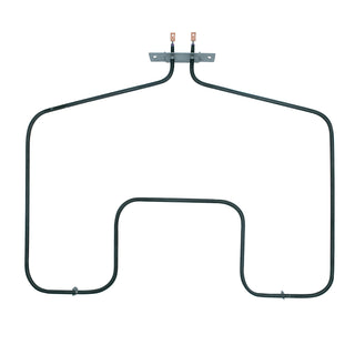 Electric heating element with two connectors on a white background