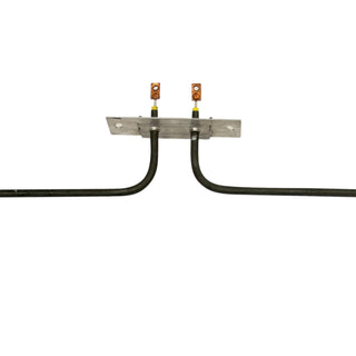 up close view of connectors for oven element on white background