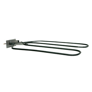 Heating element with metal housing on a white background