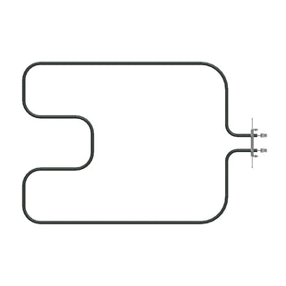Rectangular heating element with two connectors on a white background