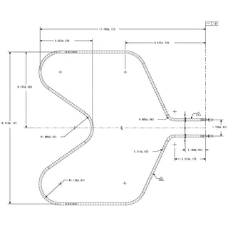schematics of an oven element on white background
