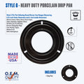 Heavy Duty Black Porcelain