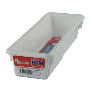 small expandable storage bin 3.625 x 2.25 x 12.25-15.25 inches