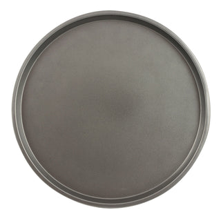 nonstick metal pie pan on white background