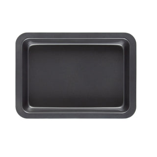 overhead view of range kleen 13 x 9-inch baking pan on white background