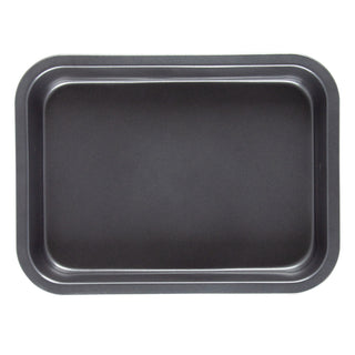 overhead view of range kleen's lasagna pan on white background