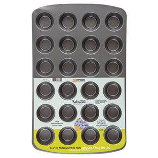 24-cup mini muffin pan in packaging on a white background