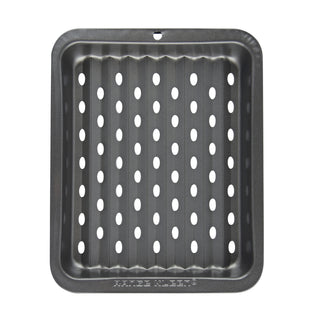 Overhead view of crisper sheet on white background