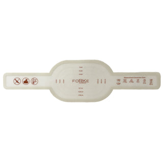 oval silicone bread sling with oatmeal accents on white background