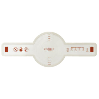 Flat round silicone bread sling on white background with Oatmeal accents