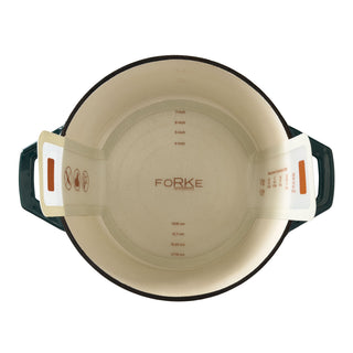 empty cast iron dutch oven using the round silicone bread sling