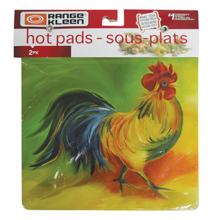 2pk roosterdoodledo hot pad set in packaging