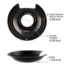 P103 Style E Small Heavy Duty Black Porcelain Drip Pan Range Kleen