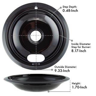 Measurements for the large drip bowl