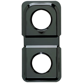 2 burner style k black porcelain drip pan single unit on white background