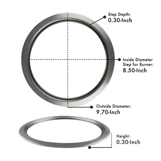 Style D Heavy Duty Chrome Drip Pans and Trim Rings