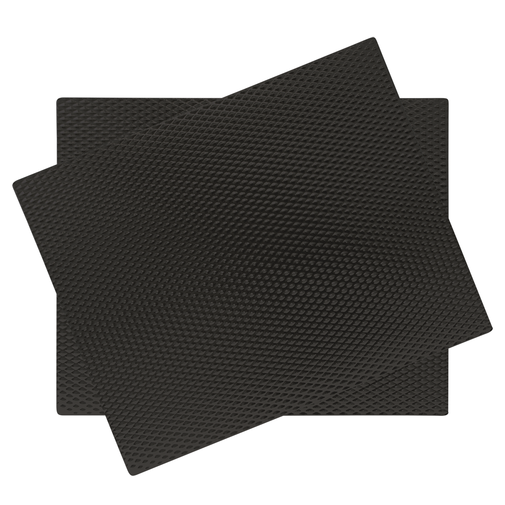 SM1720BLWRX2 2-Pack Black Matte Nonslip Counter Mat 17 x 20-Inches