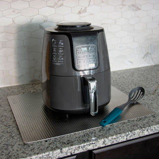 Silverwave Nonslip Counter Protective Mat siting under airfryer