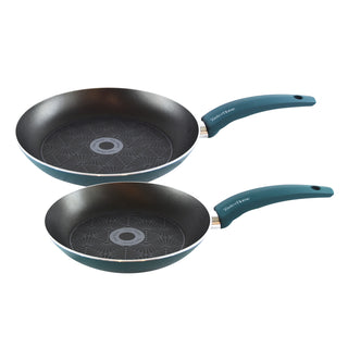 Taste of Home 9.5 and 11-inch nonstick aluminum skillet on white background