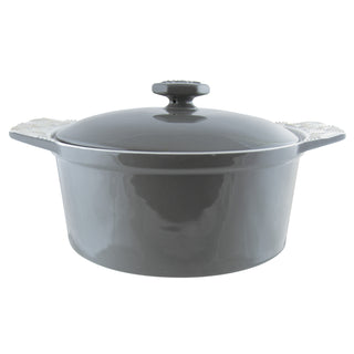 2-Quart Stoneware Round Casserole Dish with Lid