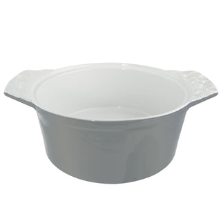 2-Quart Stoneware Round Casserole Dish
