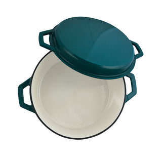 Taste of Home 7-Quart Enameled Cast Iron Dutch Oven with Grill Lid