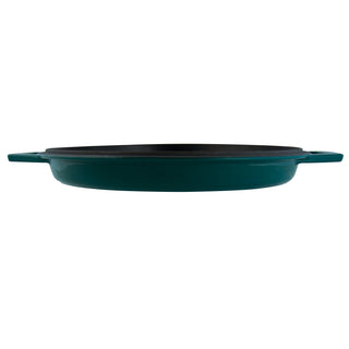 Taste of Home 7-Quart Enameled Cast Iron Dutch Oven Grill Lid profile view