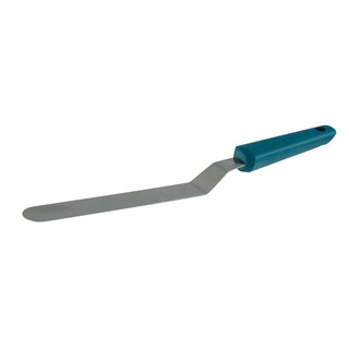 Large offset spatula with green handle